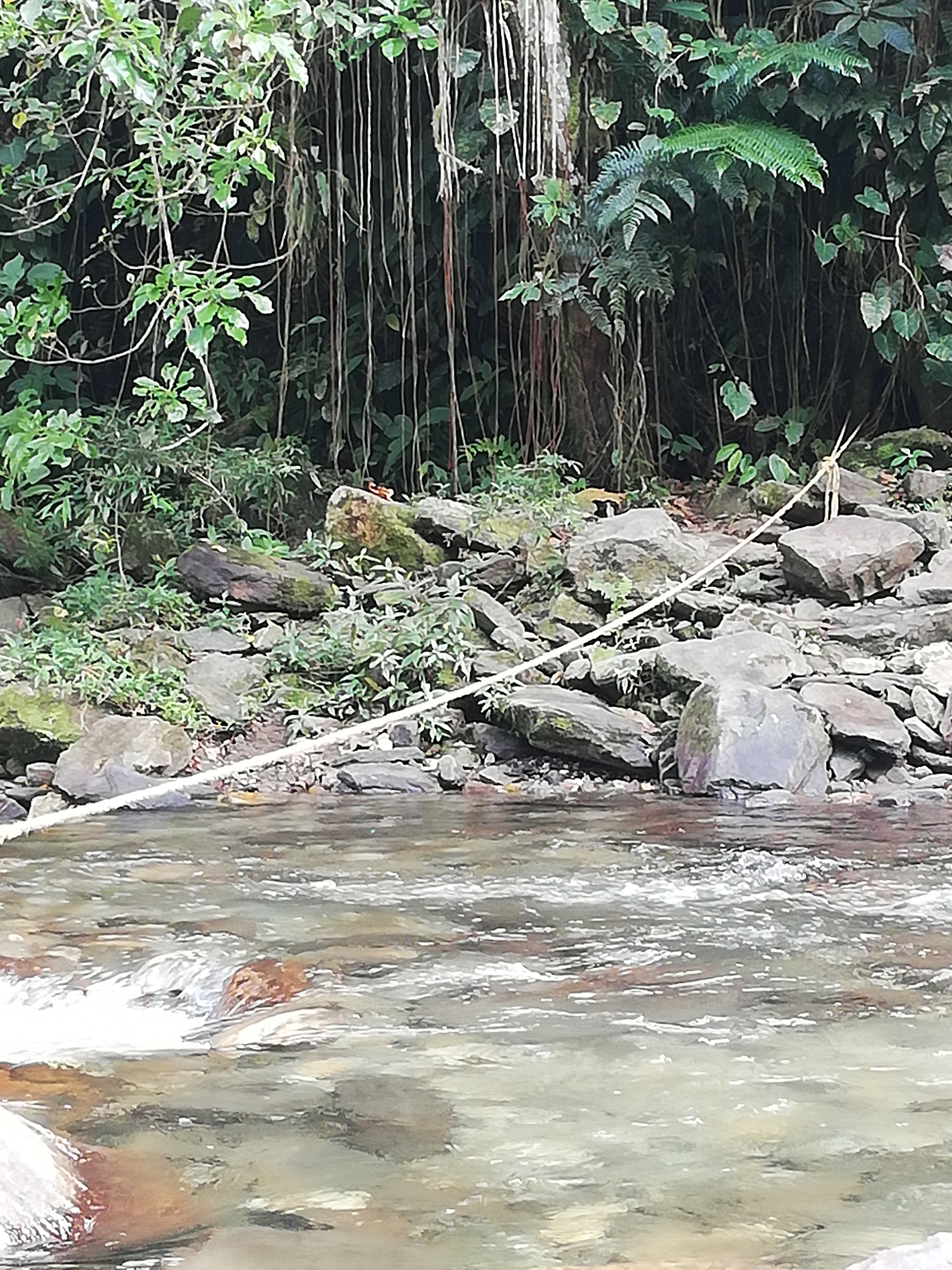 river crossing trekking to the lost city