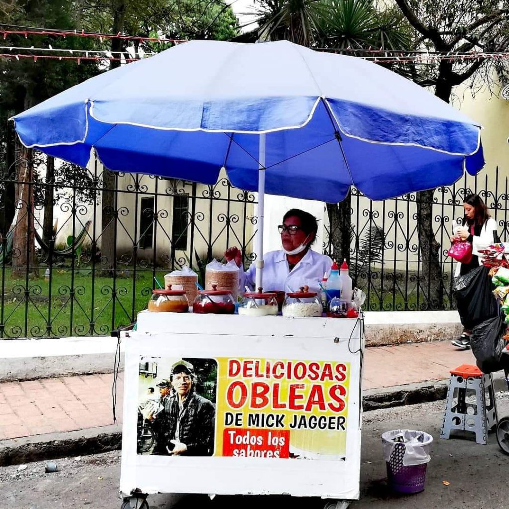The Mick Jagger waffle stall Bogota