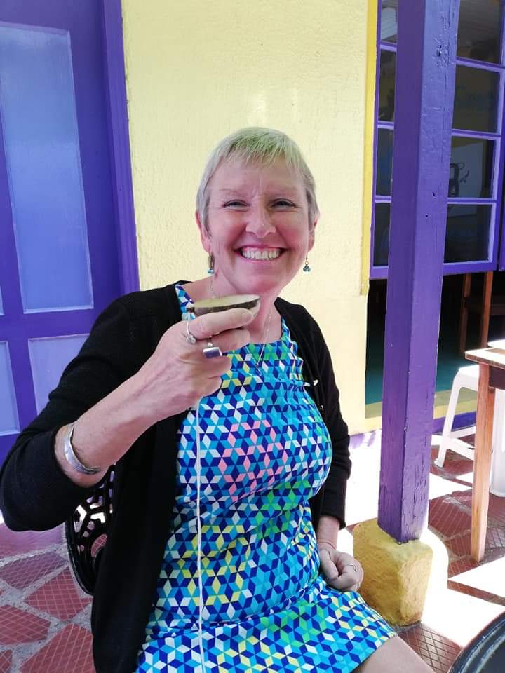 Me sampling chakula in Bogota, Colombia