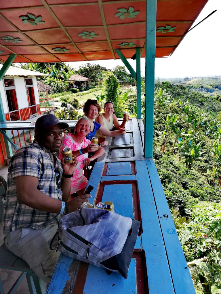 A beer with a view, coffee plantation Salento, Colombia