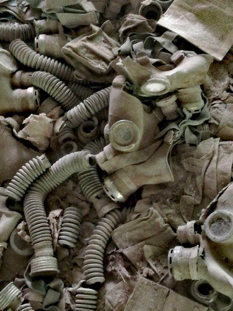 gas masks in pripyat