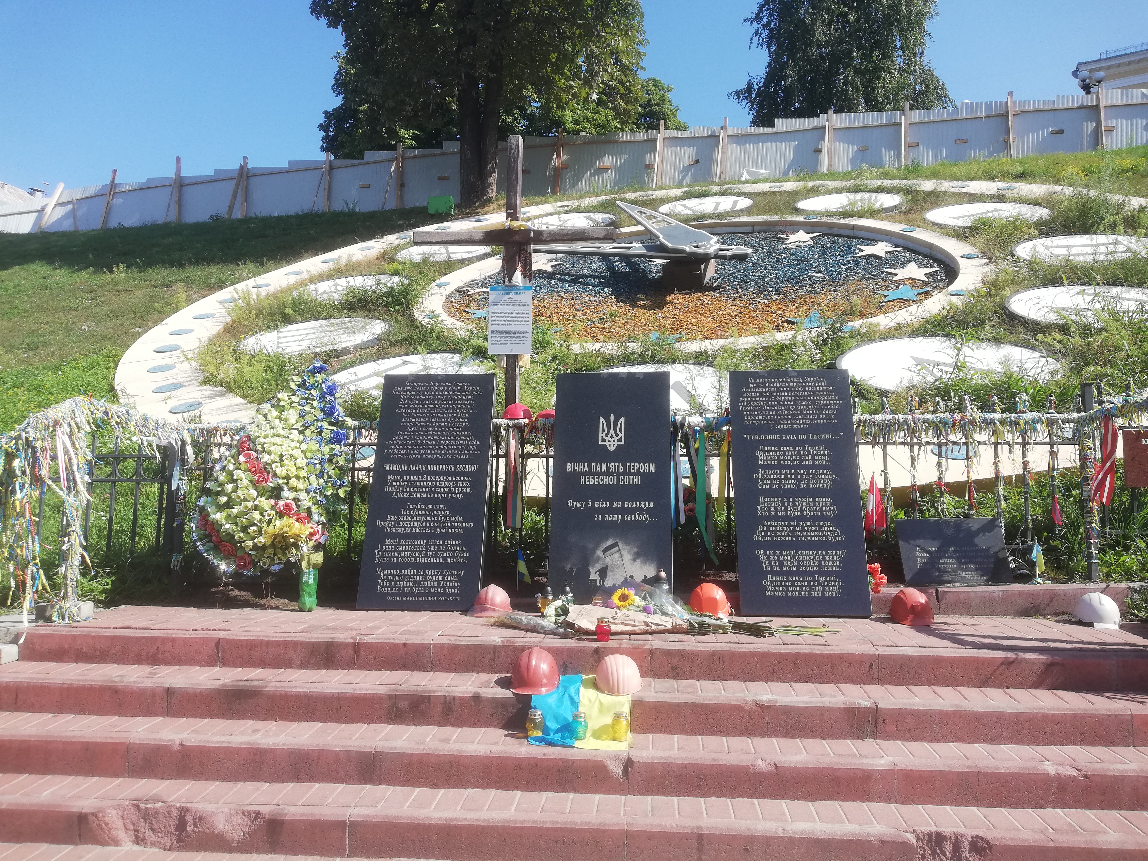 flowers and plaques