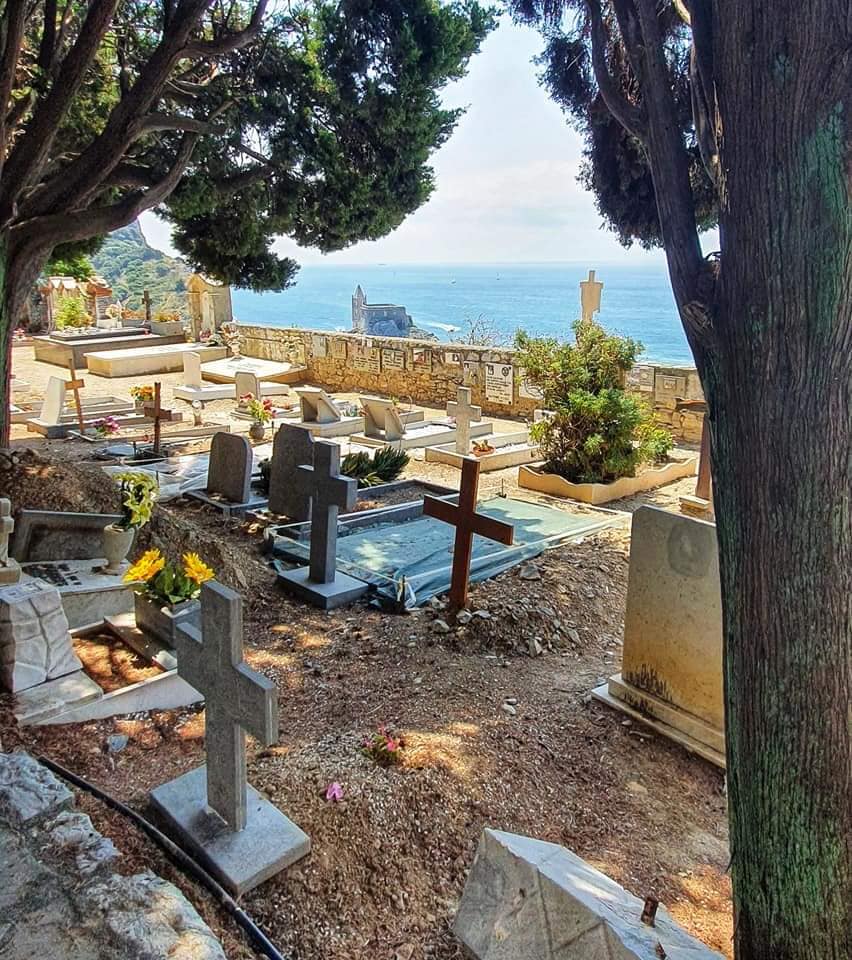 a cemetary with a view in portovenere