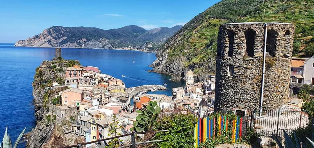 looking back on vernazza
