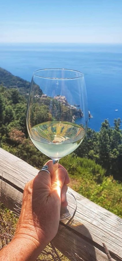 manarola through a wine glass