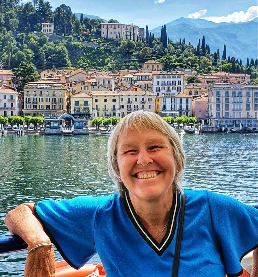 lynn on the boat to bellagio