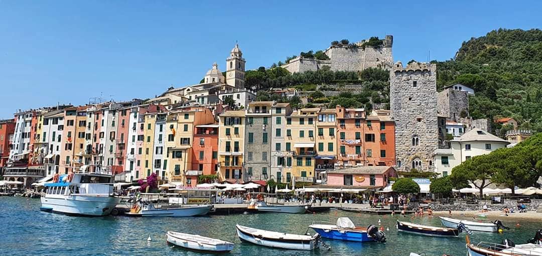 view from portovenere from the sea