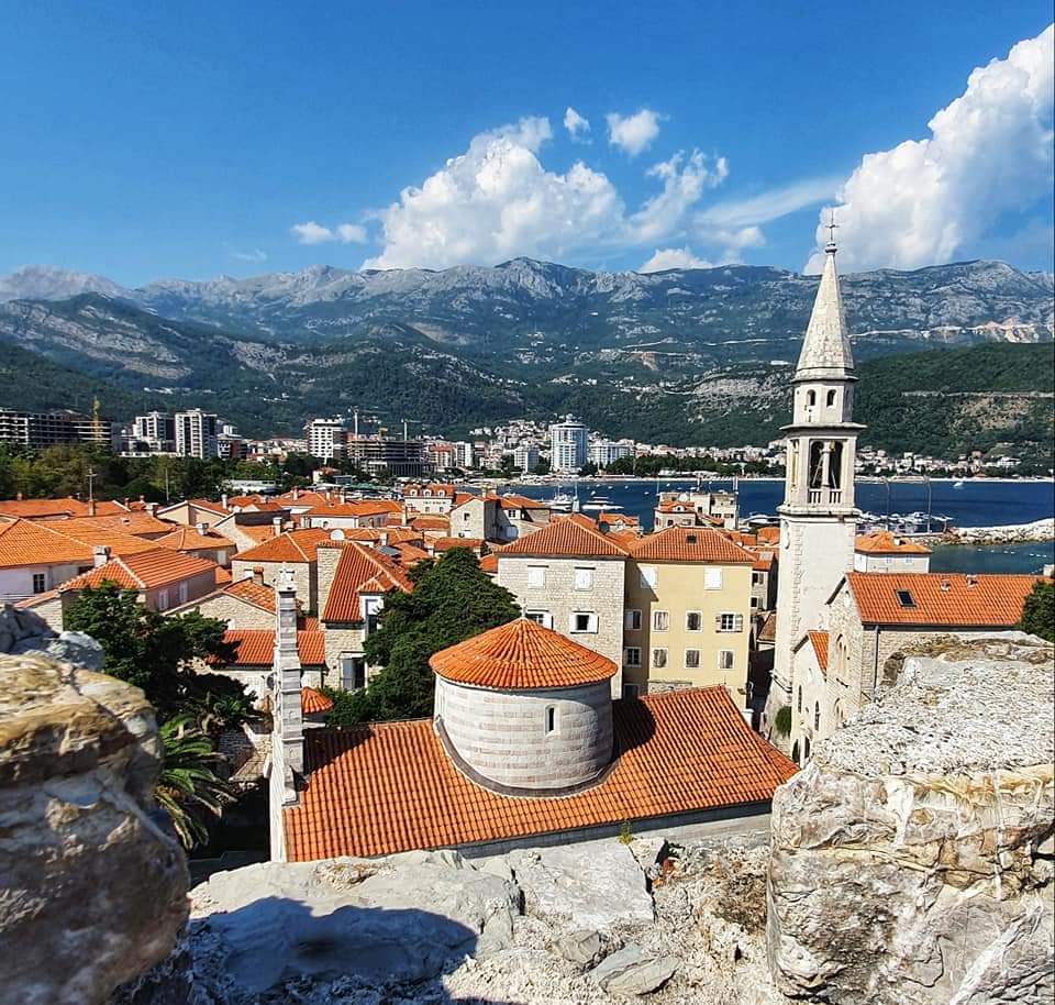 view of buildings from budva fortress