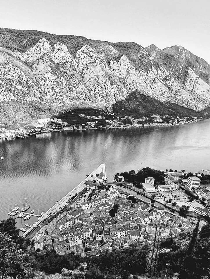 montenegro view black and white
