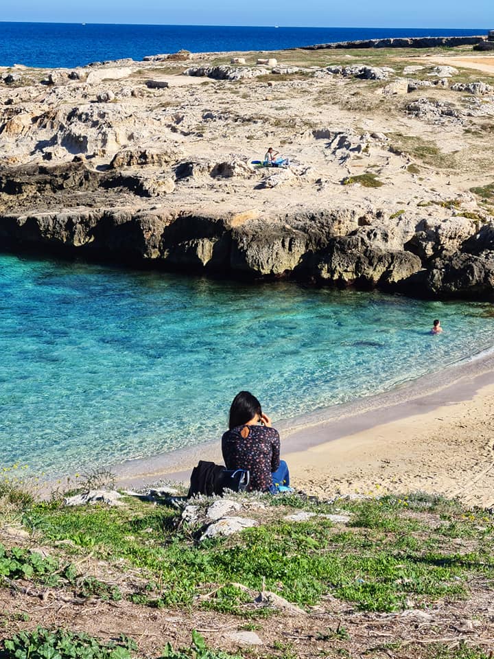 relaxing on monopoli beach