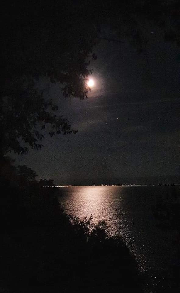 moonlight on lake ohrid